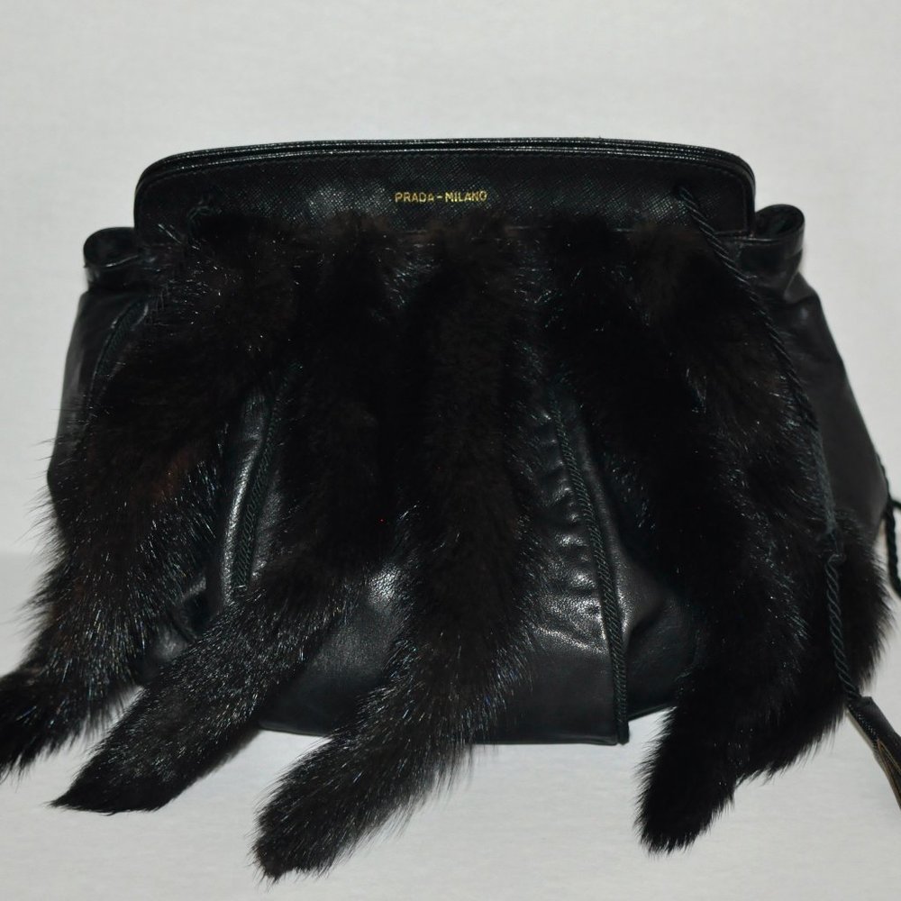 Vintage Prada bag with Minx fur
